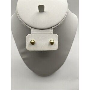 Honora H 925 Silver Green Cream Silvery Cultured Pearl Earrings READ DESCRIPTION